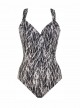 Maillot de bain une pièce Siren Gris - Chevron Python - "M" - Miraclesuit Swimwear