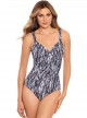 Maillot de bain une pièce Siren Gris - Chevron Python - "M" - Miraclesuit Swimwear