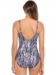 Maillot de bain une pièce Siren Gris - Chevron Python - "M" - Miraclesuit Swimwear