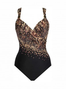 Maillot de bain une pièce Siren Marron - Dali Leopard - "M" - Miraclesuit Swimwear
