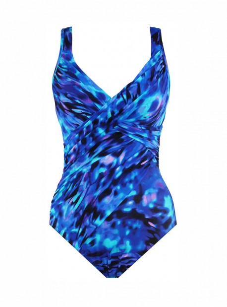Maillot de bain une pièce Revele Bleu - Cloud Leopard - "M" - Miraclesuit Swimwear