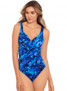Maillot de bain une pièce Revele Bleu - Cloud Leopard - "M" - Miraclesuit Swimwear