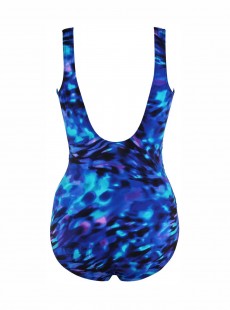 Maillot de bain une pièce Revele Bleu - Cloud Leopard - "W" - Miraclesuit Swimwear