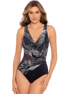 Maillot de bain une pièce Circe Noir - Lux Lynx - "M" - Miraclesuit Swimwear