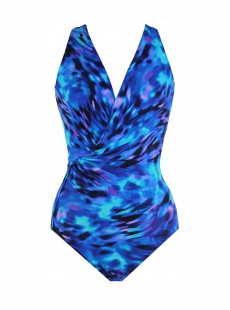 Maillot de bain une pièce Esmeralda Bleu - Cloud Leopard - "M" - Miraclesuit Swimwear
