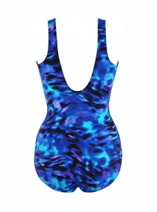 Maillot de bain une pièce Esmeralda Bleu - Cloud Leopard - "M" - Miraclesuit Swimwear