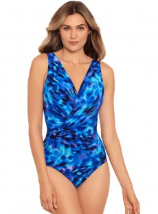 Maillot de bain une pièce Esmeralda Bleu - Cloud Leopard - "M" - Miraclesuit Swimwear
