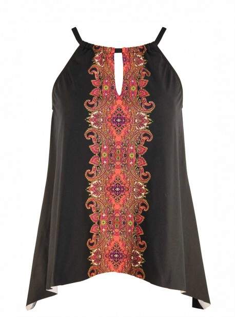 Tankini Peephole Multicolore - Kashmir - "M" - Miraclesuit Swimwear
