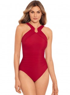 Maillot de bain gainant Aphrodite Rouge - Rock Solid - "M" - Miraclesuit swimwear