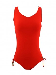 Maillot de bain sculptant 1 pièce Mirabasic Diana Laces - Rouge - Miradonna