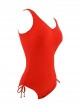 Maillot de bain sculptant 1 pièce Mirabasic Diana Laces - Rouge - Miradonna