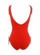 Maillot de bain sculptant 1 pièce Mirabasic Diana Laces - Rouge - Miradonna