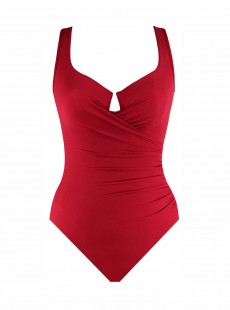 Maillot de bain gainant Escape Rouge - Must haves -  "W" -Miraclesuit Swimwear