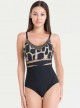 Maillot de bain sculptant 1 pièce Marron Urania  - Alyssa - Miradonna